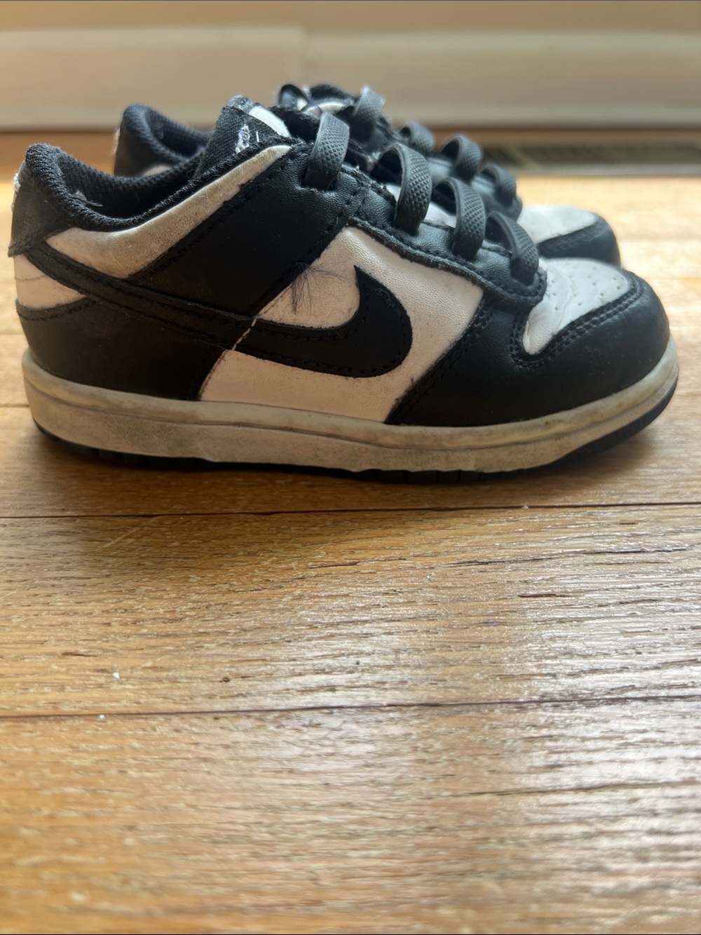 Nike Kids Black and White Low-Top Sneakers